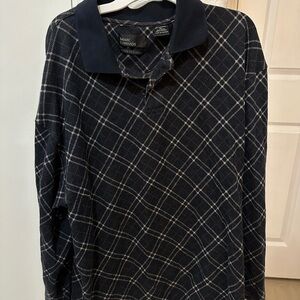 Black Plaid Men's Shirt